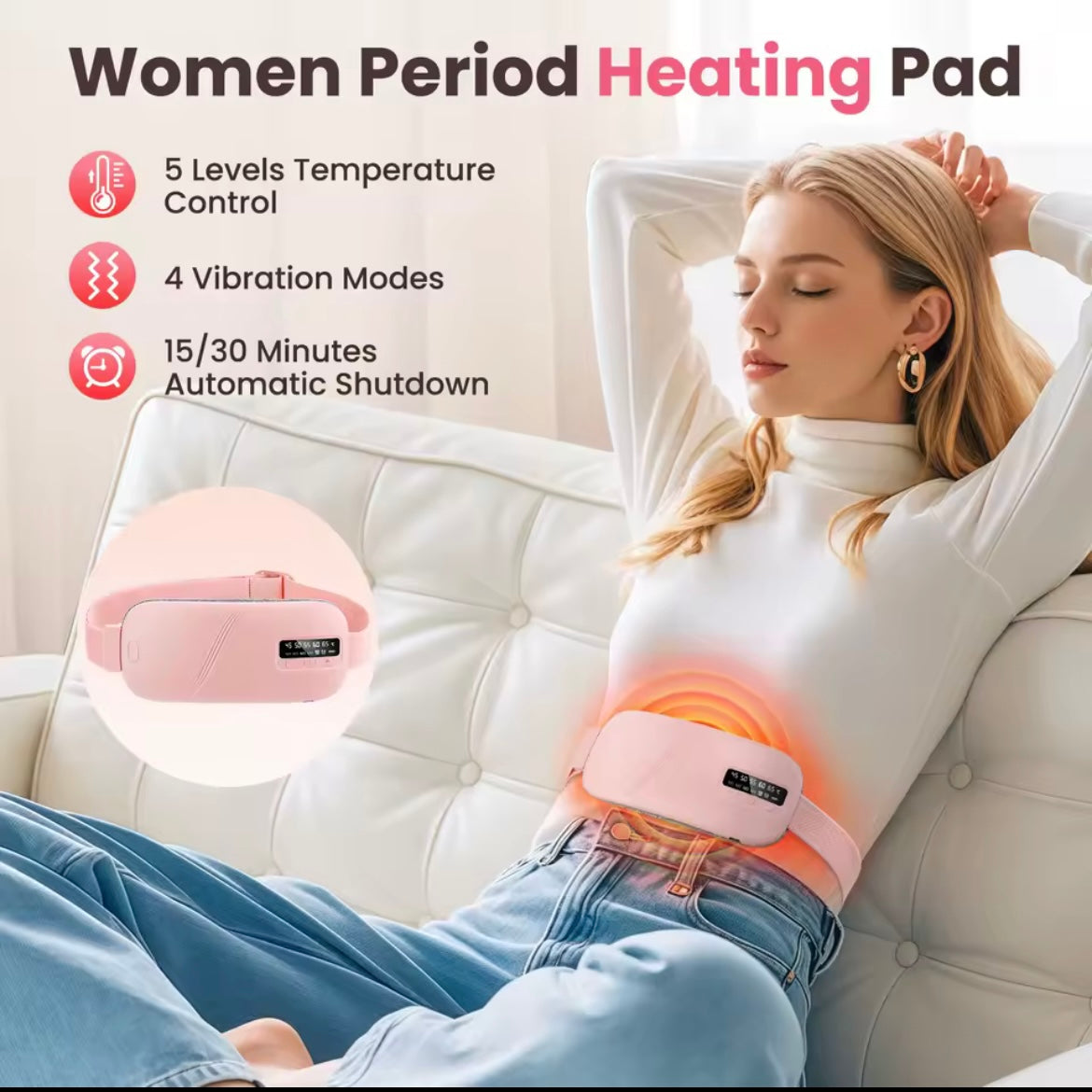Electric Heating Vibration Waist Massage Belt