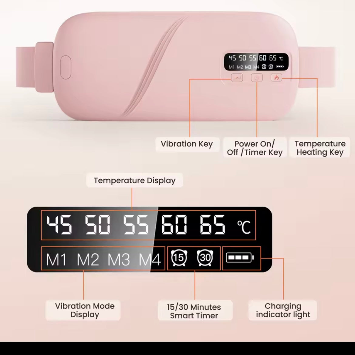 Electric Heating Vibration Waist Massage Belt